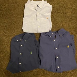 3 Polo button down shirts barely worn